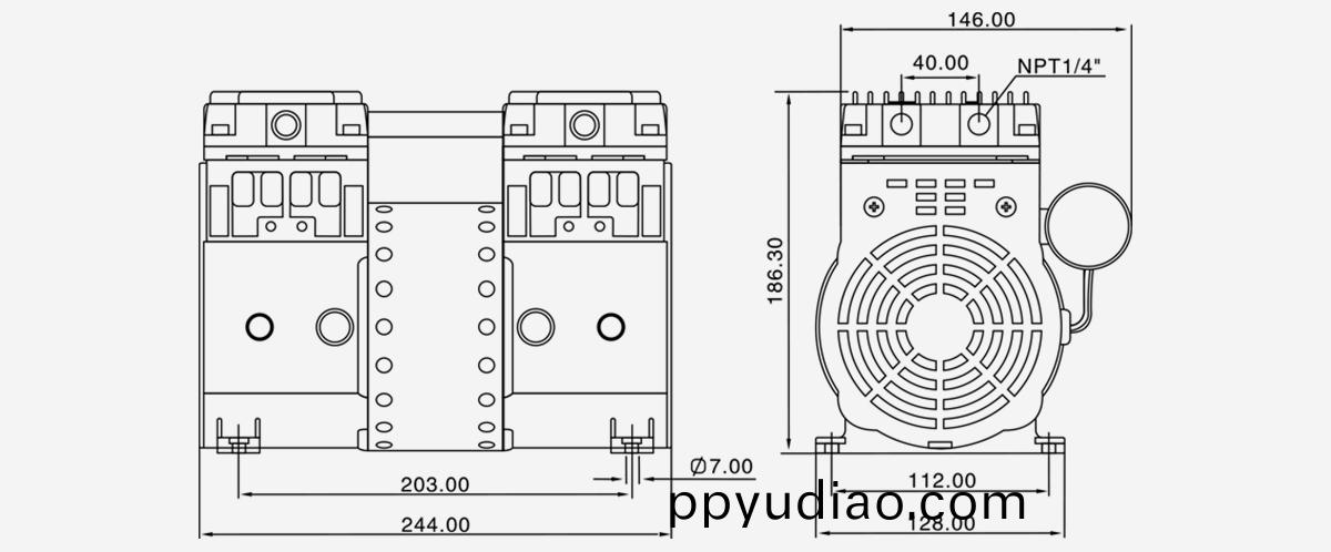 HP-1400H活塞真空泵