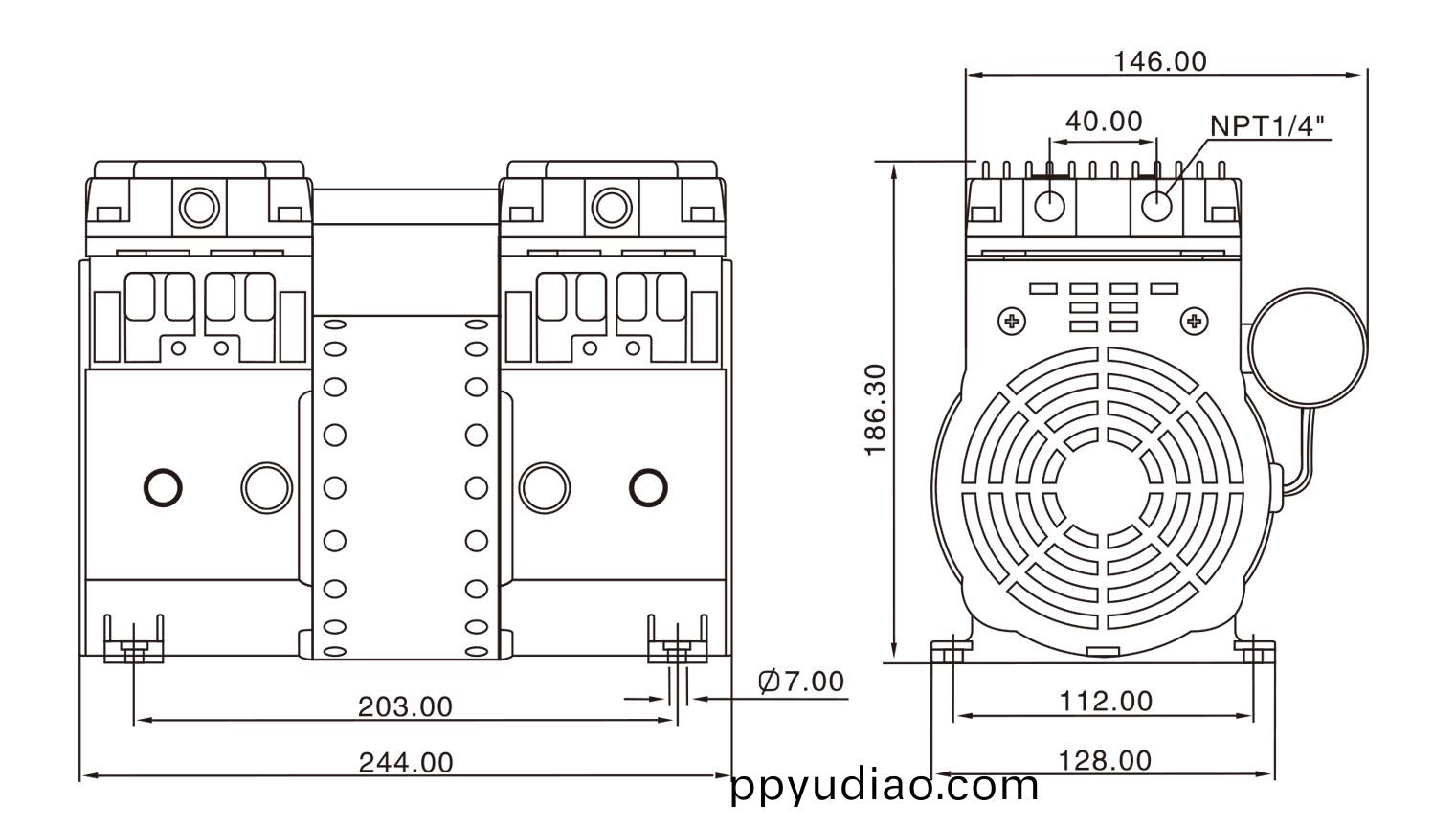 HP-1400H安裝尺寸(cun)圖