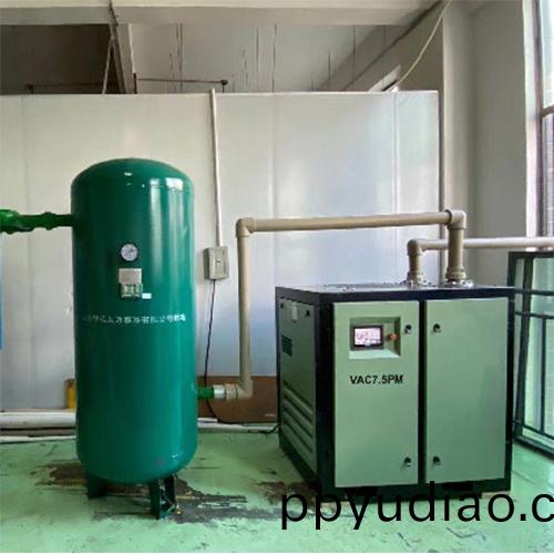 肉製品包裝用微油螺桿泵 節(jie)能降耗 好凱悳(de)Hokaido環(huan)保(bao)真空設備