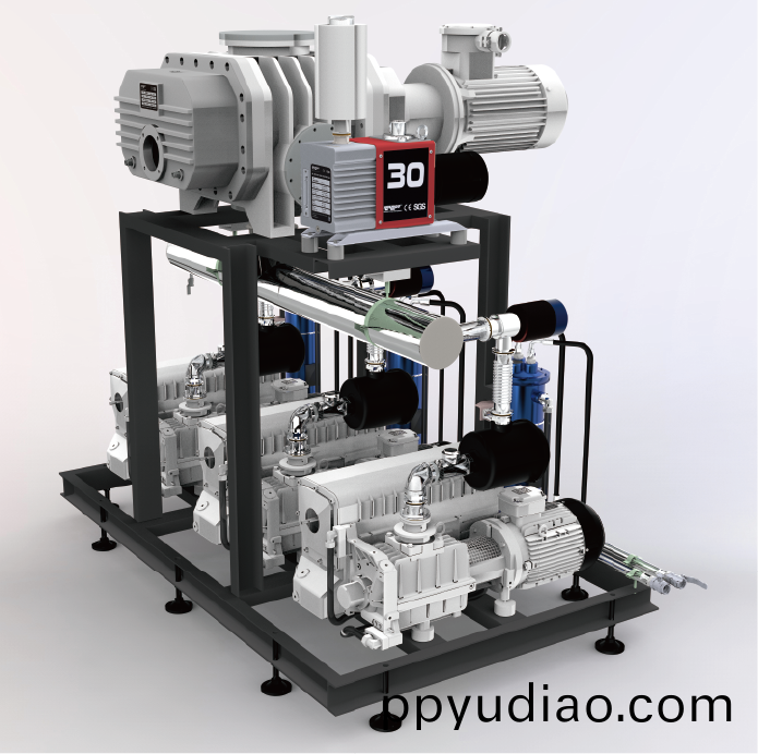 真空鑪行業(ye)特殊定製真空泵係統(tong) 好凱悳Hokaido鏇片儸茨真空泵機組